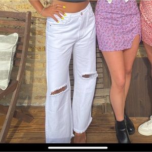 Princess Polly ESTER JEANS White